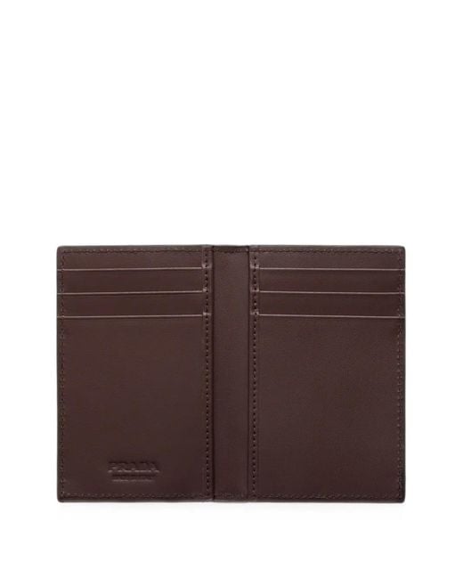 Prada Purple Leather Card Holder for men