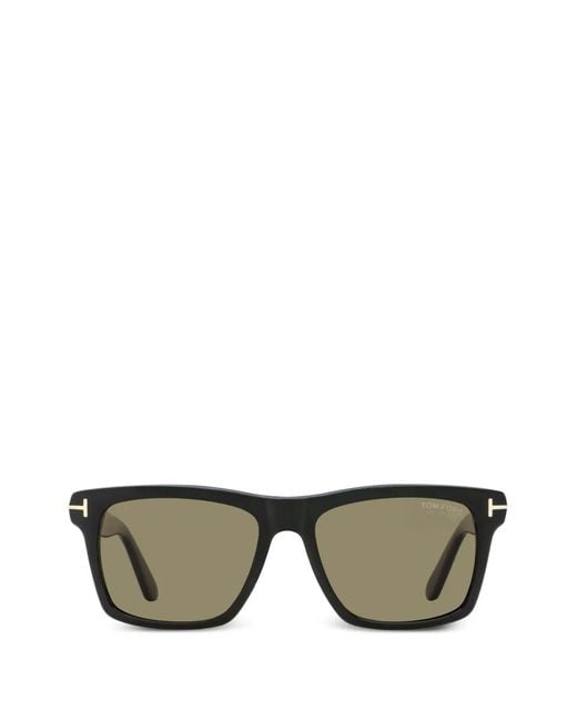 Tom Ford Gray Buckley Rectangle-Frame Sunglasses for men