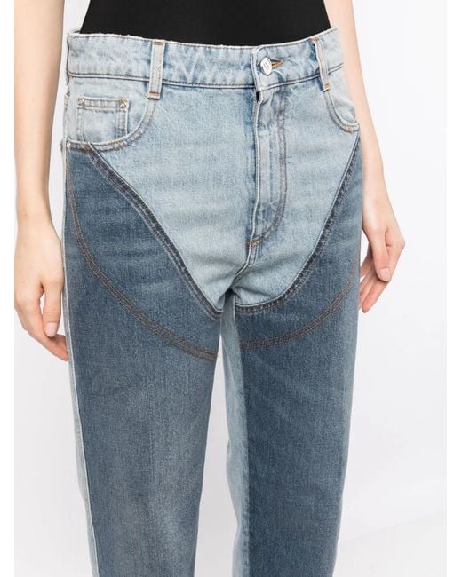 Stella McCartney Blue Mid-Rise Straight-Leg Jeans