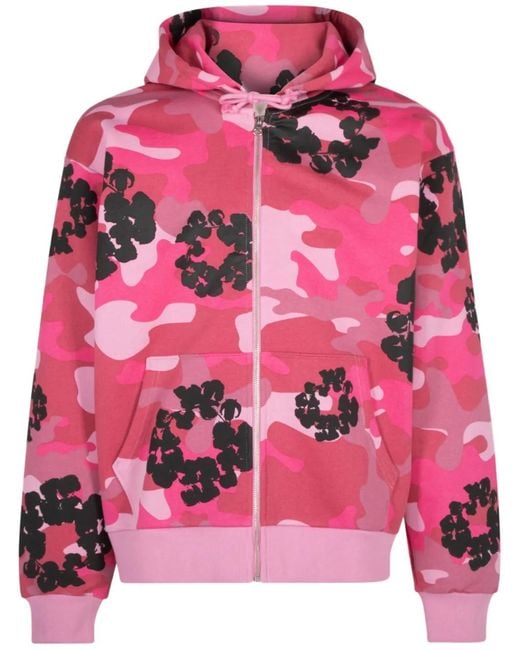 DENIM TEARS Pink Camo" Hoodie for men