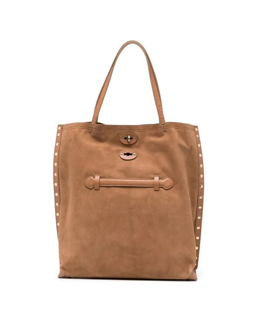 Zanellato Brown A'Spasso Studded Tote Bag