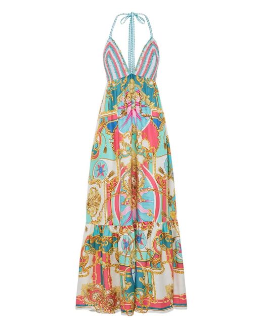 Camilla Maxi-Jurk Met Gehaakt Detail in het White