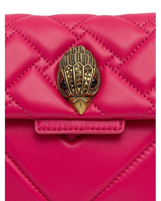 Kurt Geiger Pink Eagle Head-Detail Quilted Mini Bag