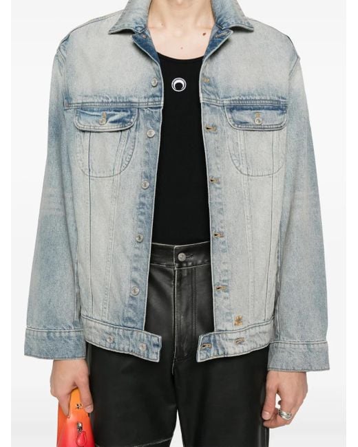 Courreges Gray Cocoon Denim Jacket for men