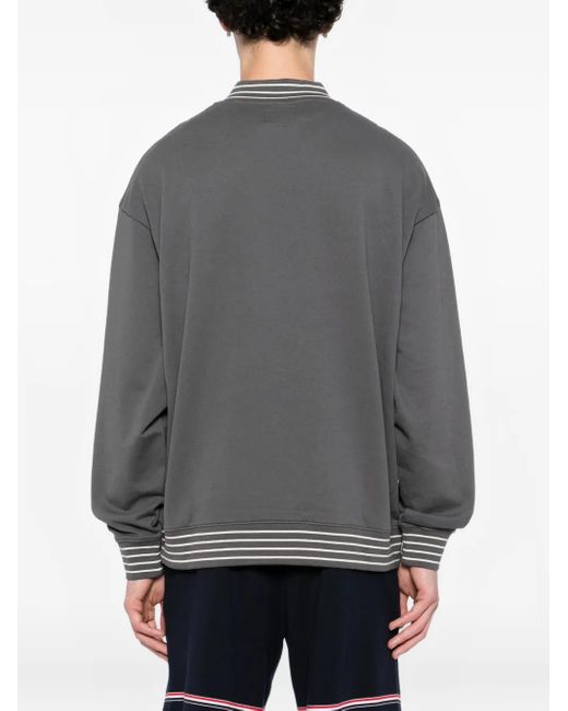 SPORT b. by agnès b. Gray Slogan-Embroidered Sweatshirt for men