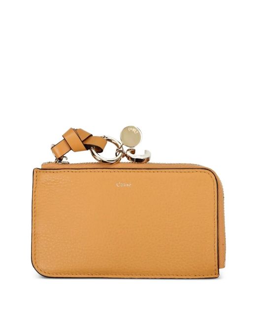 Chloé Orange Alphabet Leather Wallet