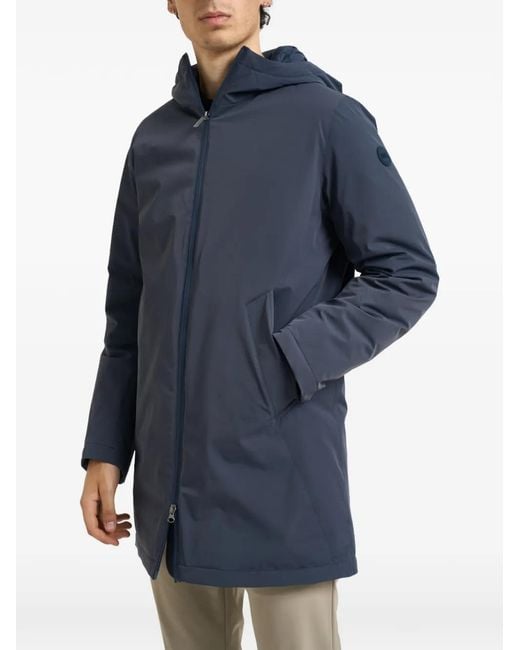 Colmar Blue Hooded Logo-Patch Raincoat for men