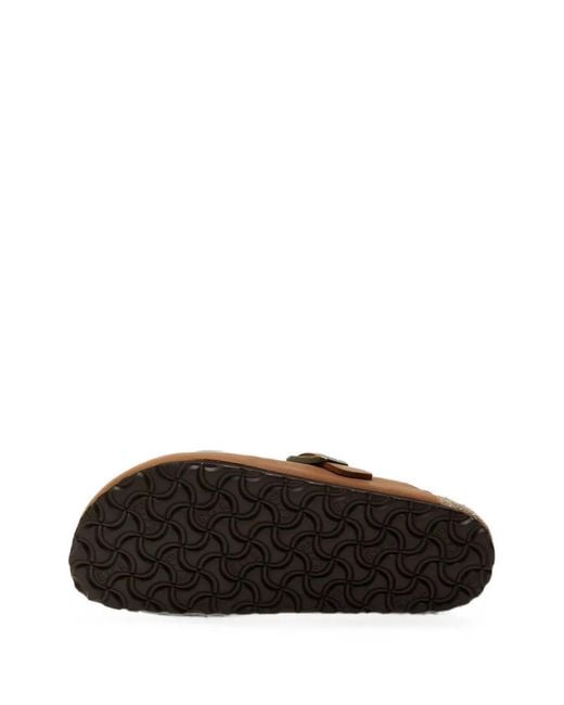 Birkenstock Brown Boston Buckle-Fastening Mules