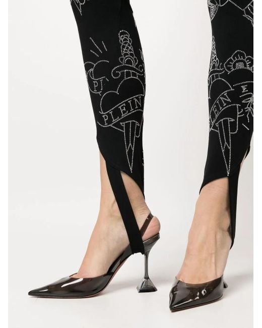 Philipp Plein Black Leggings