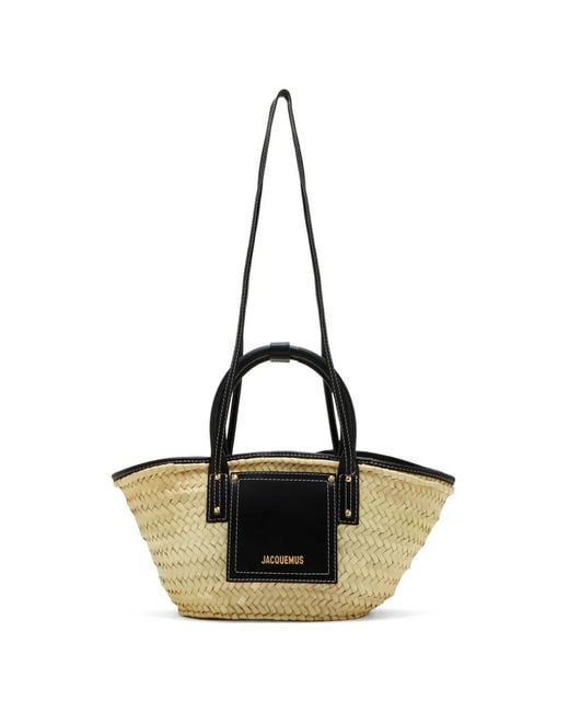 Jacquemus Natural The Small Soli Basket Raffia Bag