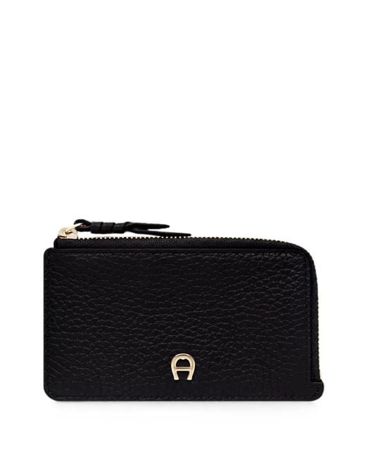 Aigner Black Carre Soft Leather Purse