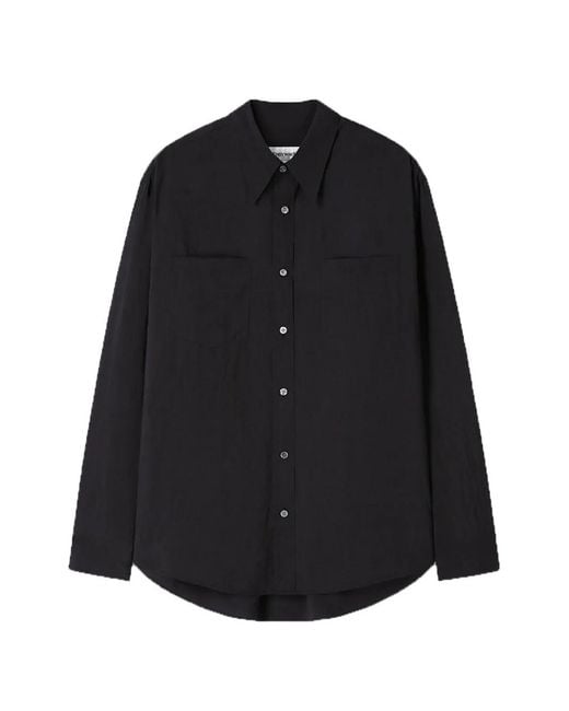 TONYWACK Black Buttoned Pocket Shirt for men