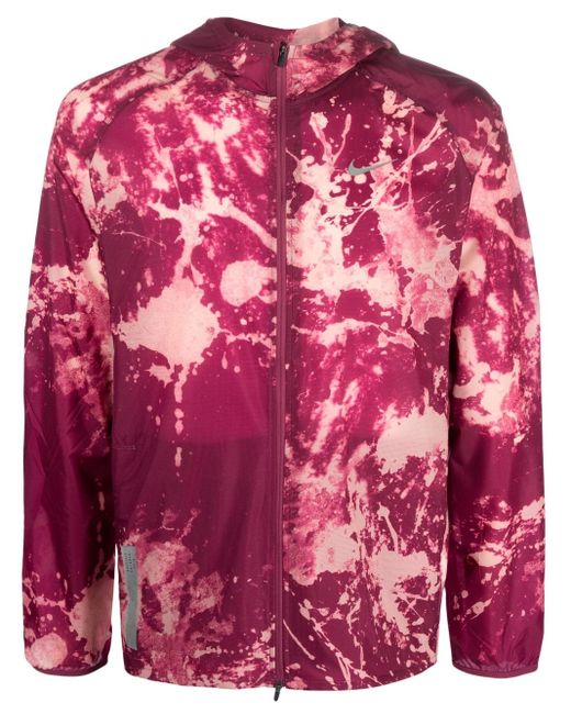 Nike Paintsplashprint Windbreaker in Pink for Men Lyst