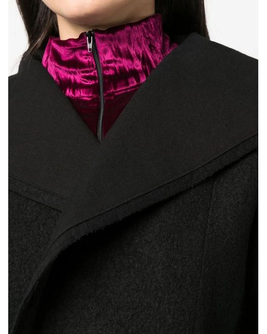 Yohji Yamamoto Black Sailor-Collar Slit-Detail Jacket