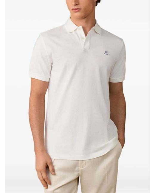 Hackett White Heritage Short-Sleeve Polo Shirt for men