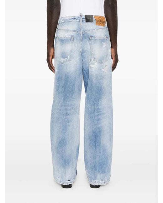 Jean À Design Patchwork DSquared² pour homme en coloris Blue