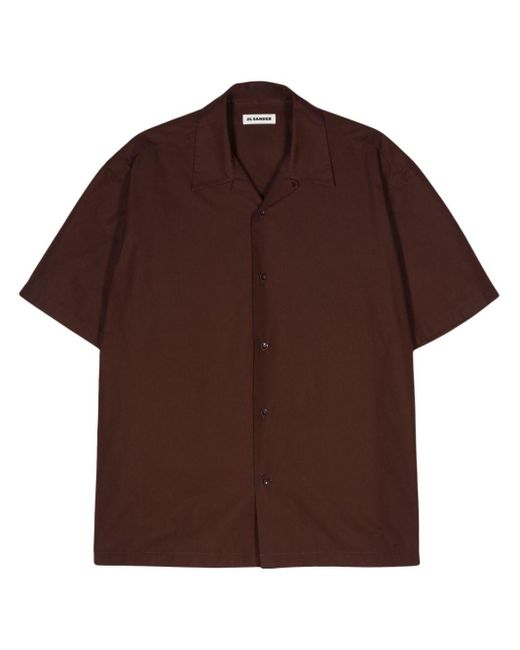Jil Sander Brown Organic-cotton Bowling Shirt for men