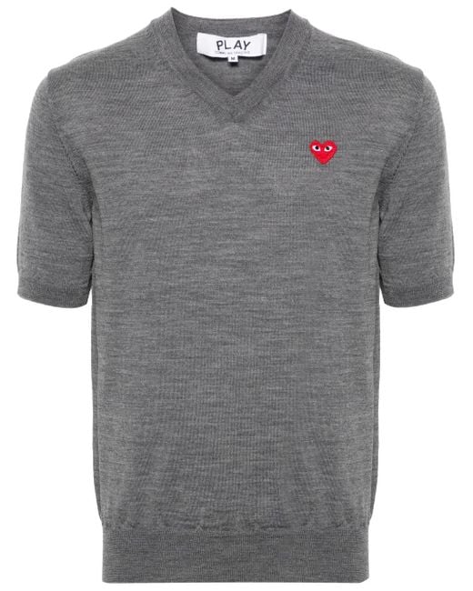 COMME DES GARÇONS PLAY ハートパッチ プルオーバー Gray