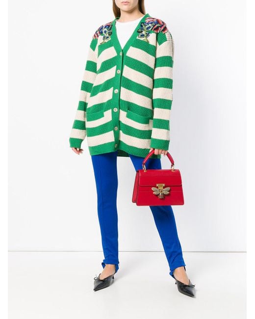 Gucci Bee Embellished Shoulder Bag in Red Lyst UK