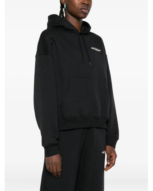 New Balance Black Logo-Embroidered Hoodie