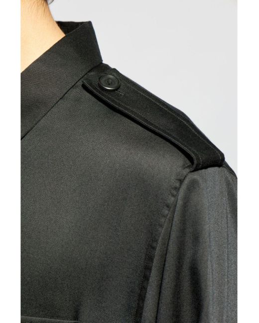 Helmut Lang Black Epaulette-Detail Multi-Pocket Shirt for men