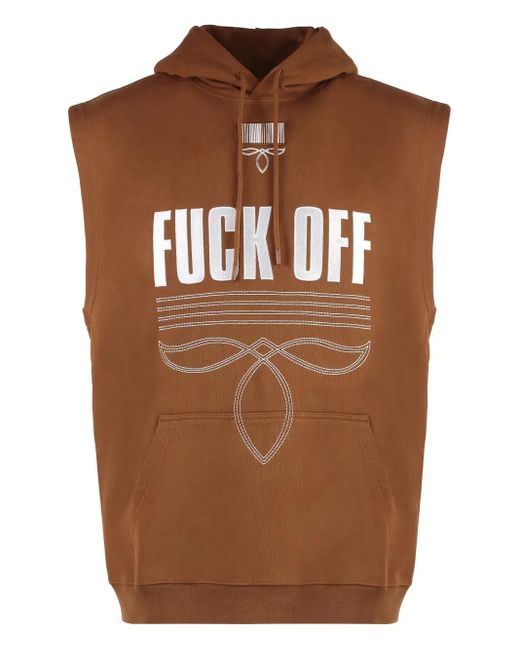 Sudadera de mezcla de algodón con capucha Vetements de hombre de color Brown
