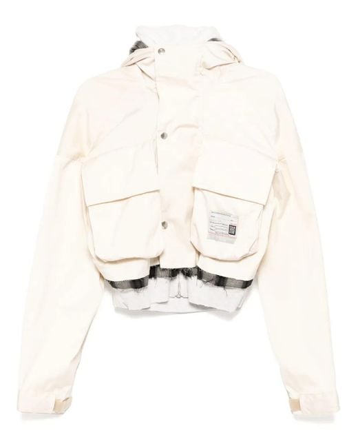 Maison Mihara Yasuhiro White Patchwork Design Jacket