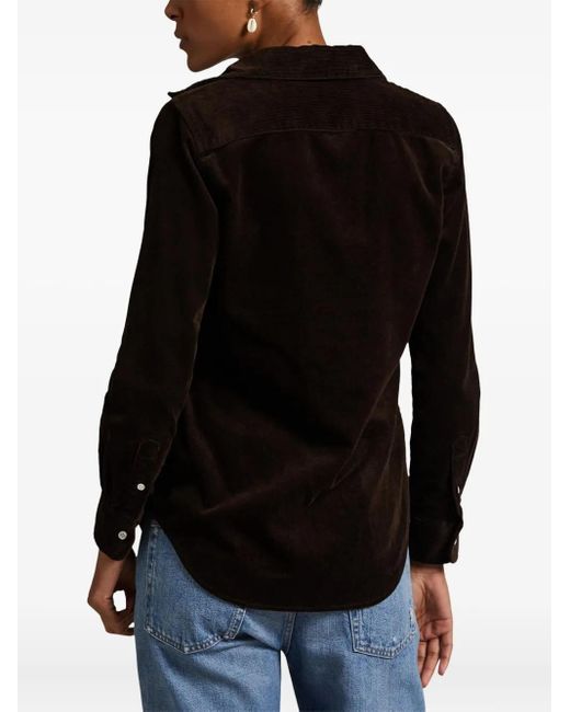 Polo Ralph Lauren Black Button-Down Corduroy Shirt