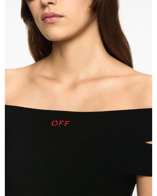 Off-White c/o Virgil Abloh Black Cut Out-Detail Mini Dress