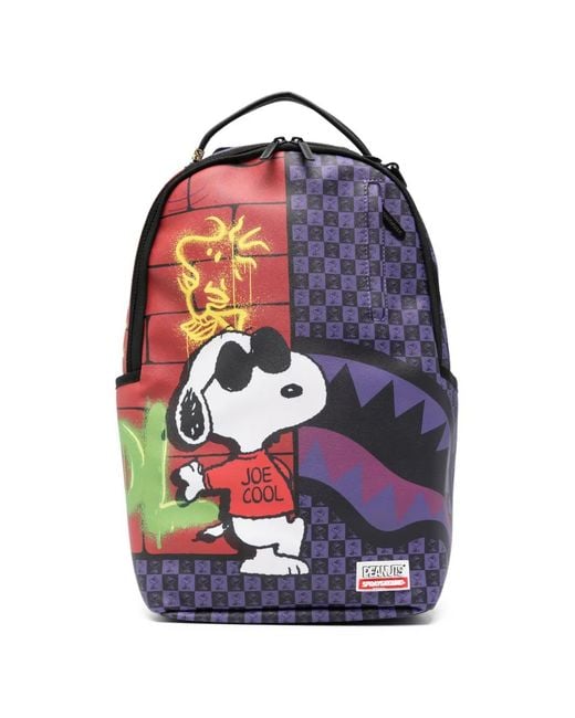 Sprayground Blue Sac À Dos À Imprimé Snoopy