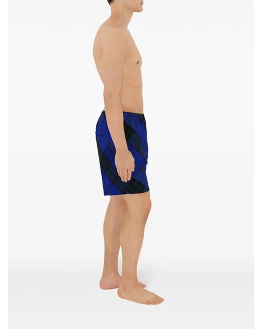 Costume Da Bagno Con Vita Elasticizzata di Burberry in Blue da Uomo