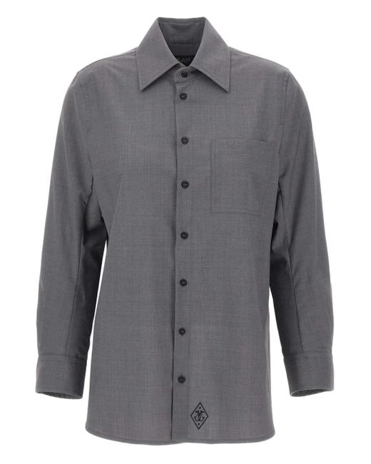 Seafarer パッチポケット シャツ Gray
