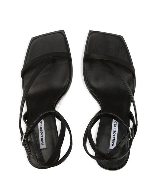 Karl Lagerfeld Black Karmel Heeled Sandals