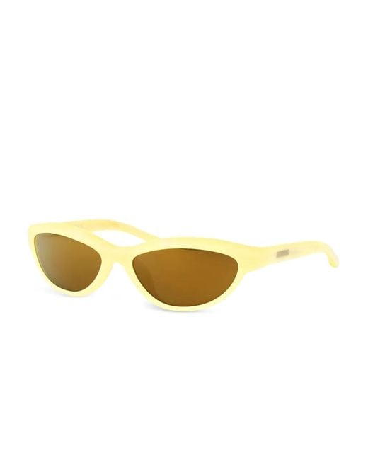 Jacquemus Yellow Oval-Frame Sunglasses