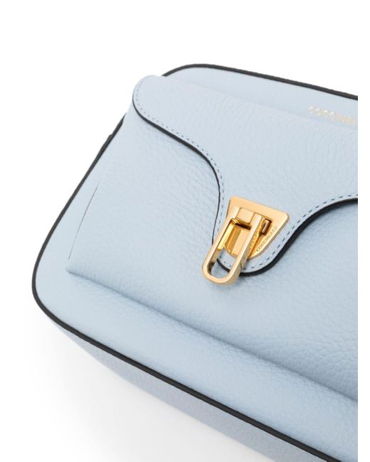 Coccinelle Blue Beat Leather Crossbody Bag