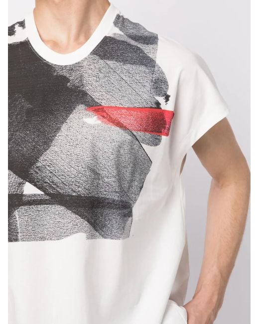 Julius Gray Graphic-Print Cotton T-Shirt for men