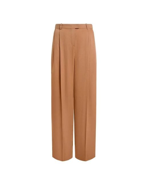 12 STOREEZ Brown Metropolis Pleated Trousers