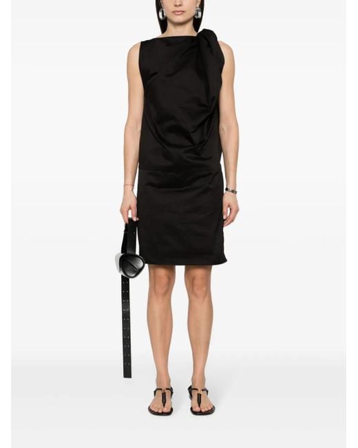 Totême Black Shoulder-Twist Dress