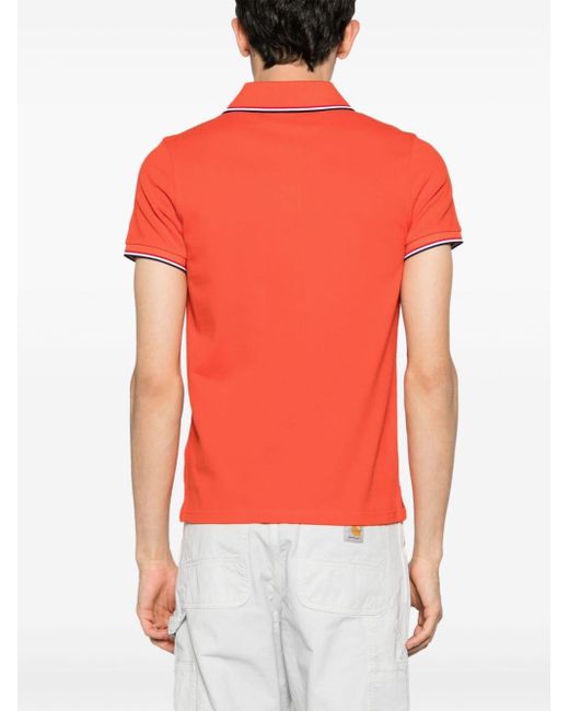 Moncler Orange Polo Shirt for men