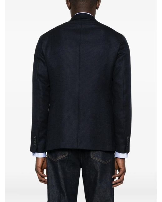 Tagliatore Black Single-Breasted Jacket for men