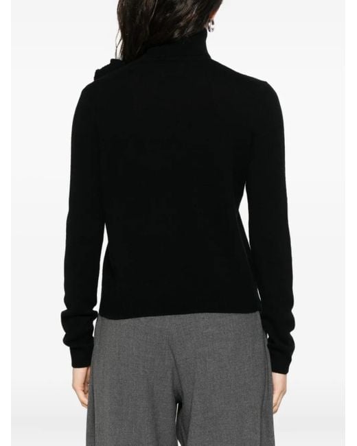 Allude Black High-Neck Sweater