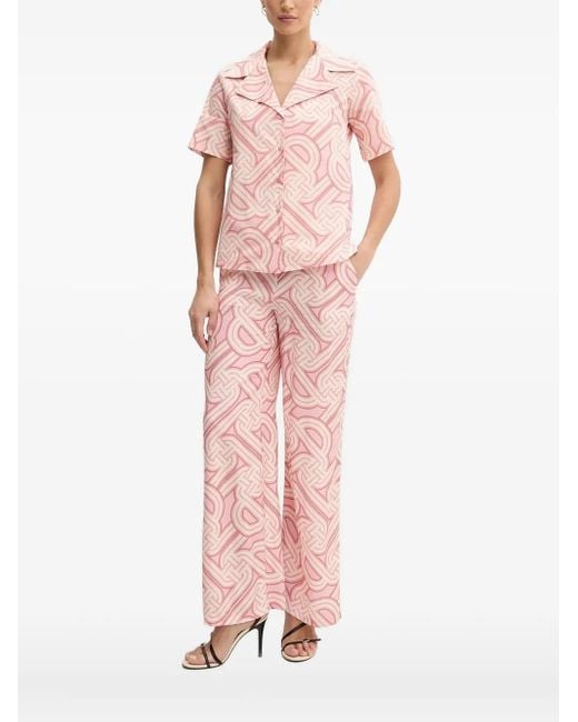 Silvian Heach Pink Geometric-Print Shirt