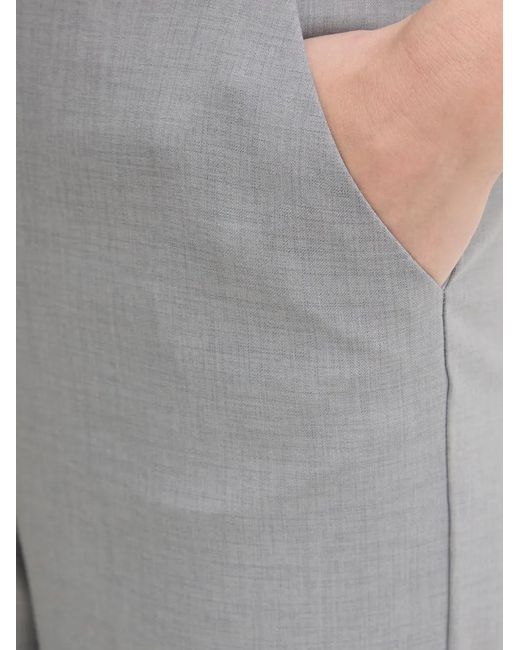 Benetton Gray Pressed-Crease Trousers