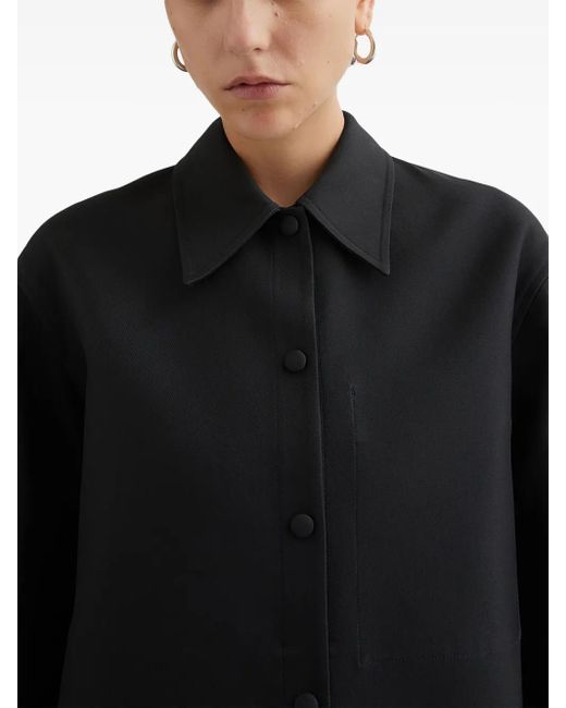 Jil Sander Button-Up Shirtjack in het Black