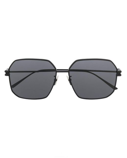 Bottega Veneta Black Oversized-Sonnenbrille