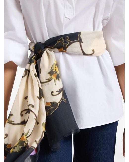 LaDoubleJ Black Frayed Scarf