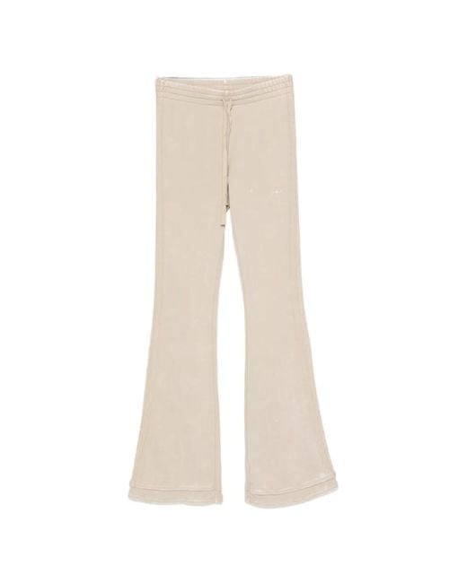 Adidas White Drawstring Flared Track Pants