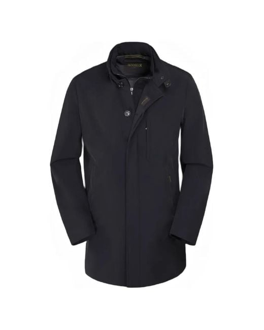 Moorer Blue Edgar-Kr Button-Fastening Coat for men