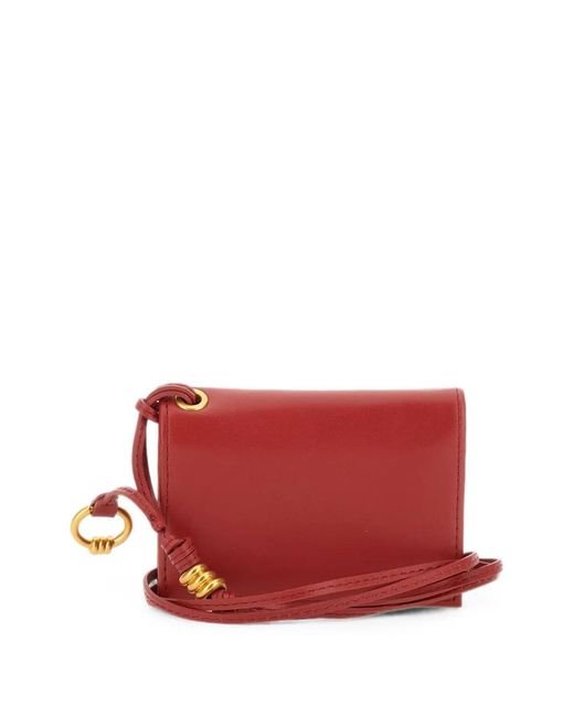 Gianni Chiarini Red Nappa Knot Card Holder