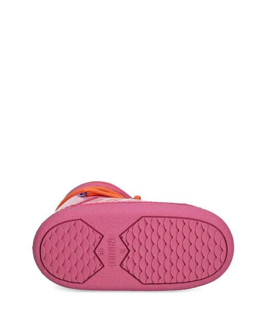 Inuikii Pink Padded Lace-Up Boots